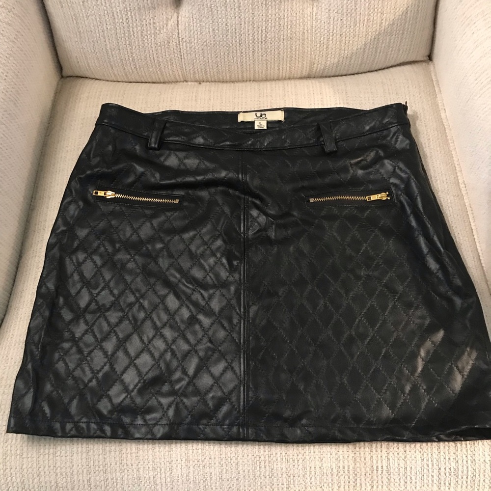 Black Faux Leather skirt